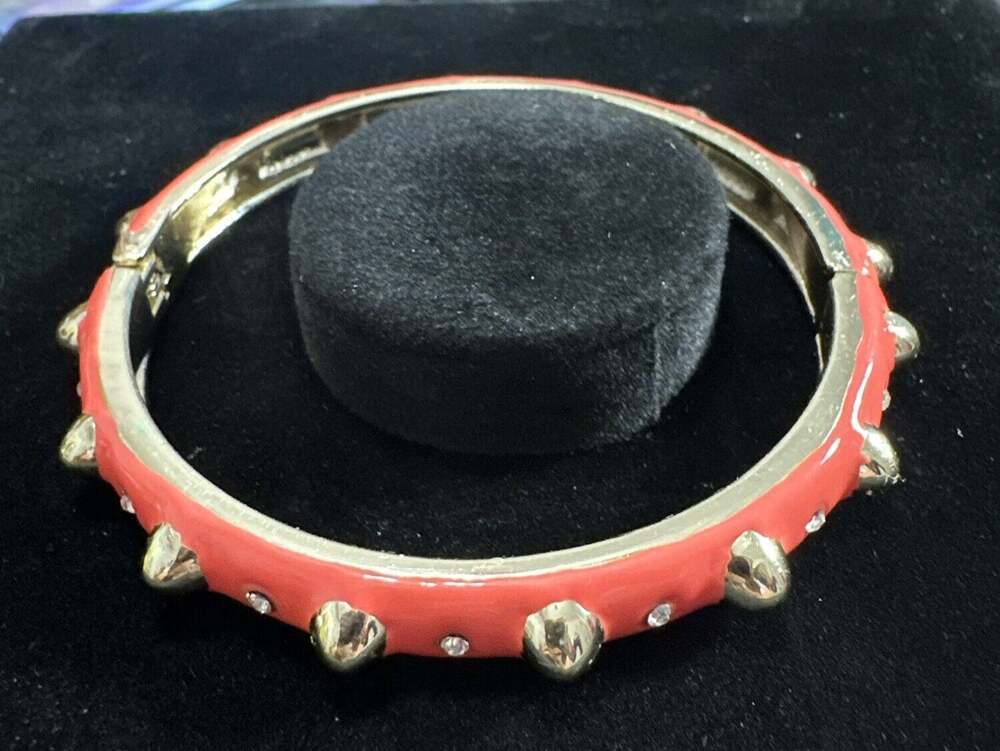 Sequin Nordstrom Colorful Thin Gold Tone Enamel Hinge Bangle $25 NWOT #71